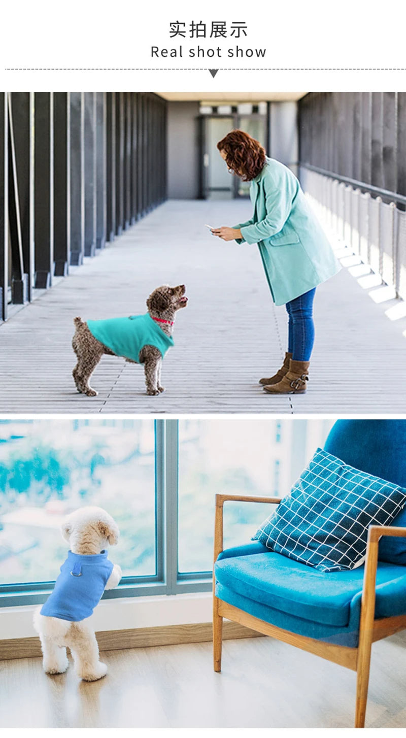 Winter Fleece Pet Dog Clothes Puppy Clothing French Bulldog Coat Pug Costumes Jacket For Small Dogs Chihuahua Vest Yorkie Kitten, Gift For Pet 70