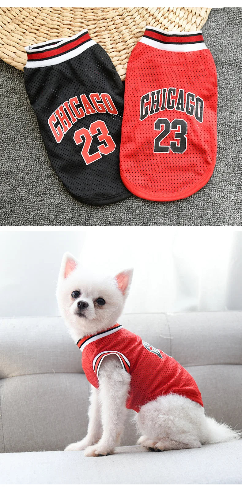 Summer Dog Clothes Mesh Breathable Sport Dog Jersey Basketball Clothes Puppy T-Shirt Summer Pet Cat Shirts For Small Large Dogs, Gift For Pet 64