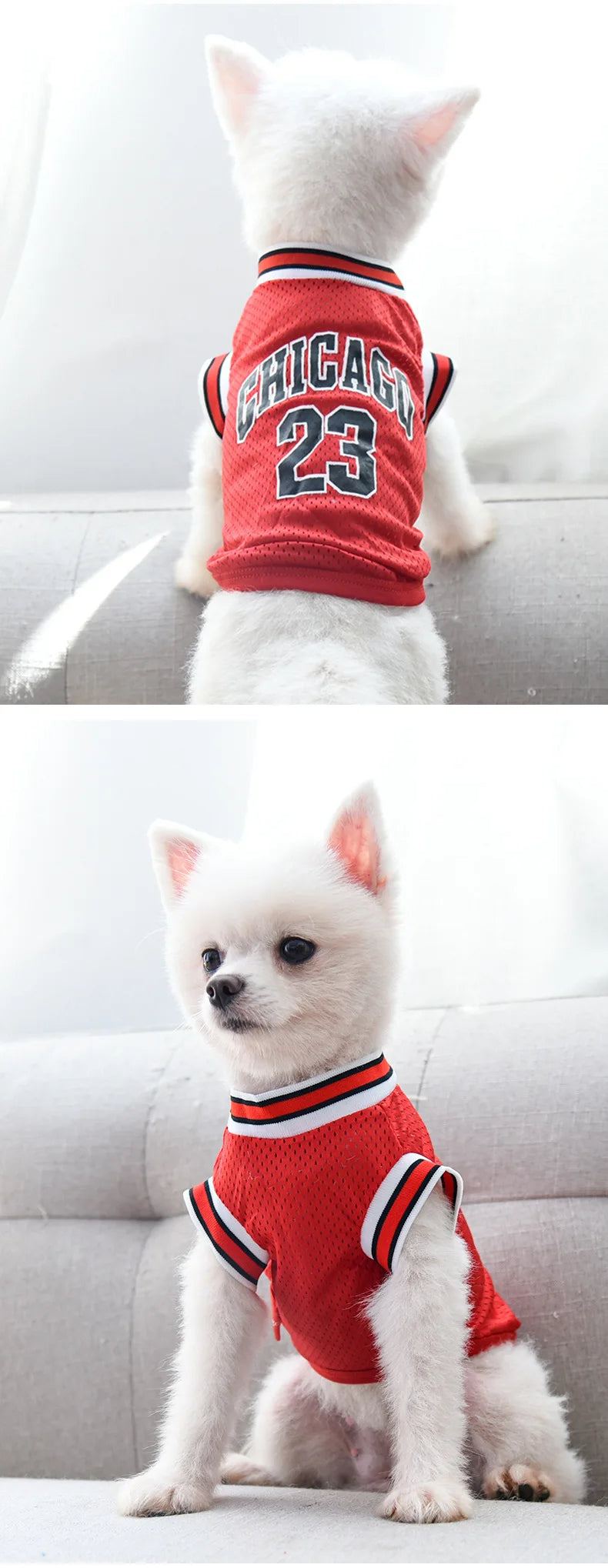 Summer Dog Clothes Mesh Breathable Sport Dog Jersey Basketball Clothes Puppy T-Shirt Summer Pet Cat Shirts For Small Large Dogs, Gift For Pet 64
