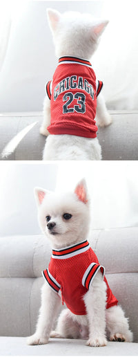 Thumbnail for Summer Dog Clothes Mesh Breathable Sport Dog Jersey Basketball Clothes Puppy T-Shirt Summer Pet Cat Shirts For Small Large Dogs, Gift For Pet 64