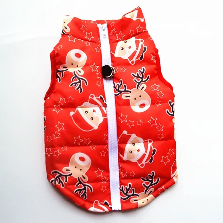 2PCS Winter Warm Dog Coat Jacket Windproof Dog Clothes for Small Dogs Padded Clothing Chihuahua Clothes Pet Supplies, Gift For Pet 140
