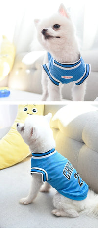 Thumbnail for Summer Dog Clothes Mesh Breathable Sport Dog Jersey Basketball Clothes Puppy T-Shirt Summer Pet Cat Shirts For Small Large Dogs, Gift For Pet 64