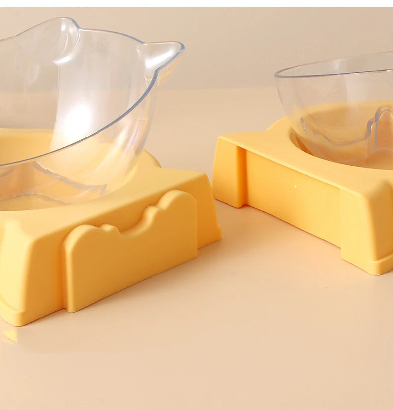 2 PCS Cat Food Bowl Automatic Feeder Water Dispenser Pet Dog Cat Food Container Drinking Raised Stand Dish bowl Pet Waterer Feeder water fountain 134