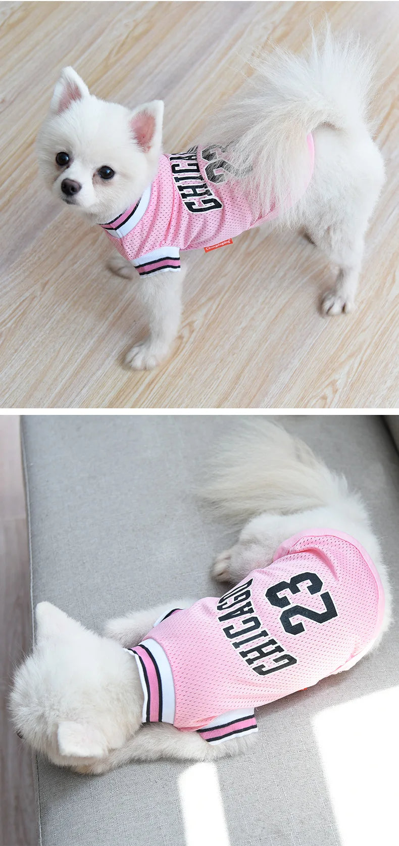 Summer Dog Clothes Mesh Breathable Sport Dog Jersey Basketball Clothes Puppy T-Shirt Summer Pet Cat Shirts For Small Large Dogs, Gift For Pet 64