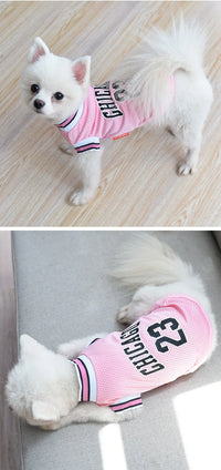 Thumbnail for Summer Dog Clothes Mesh Breathable Sport Dog Jersey Basketball Clothes Puppy T-Shirt Summer Pet Cat Shirts For Small Large Dogs, Gift For Pet 64