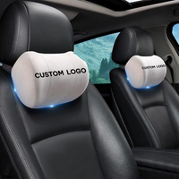 Thumbnail for Custom-Fit for Cars, Car Headrest (2 Piece) Premium Memory Foam Car Neck Pillow with Logo