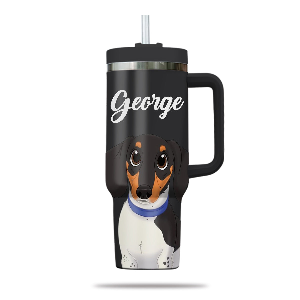 Custom Pet Photo Tumbler 40oz With Handle, Watercolor Pet Portrait From Photo Tumbler, Cartoon Style, Puppies Tumbler with Straw, Dog Lover Tumbler, Favorite Pet Tumbler, Stainless Steel Tumbler, Insulated Tumbler, Pet Photo Gift with Custom Pet Image 22