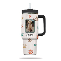 Thumbnail for Best Dog Mom Ever 40oz Tumbler, Custom Pet Photo Tumbler 40oz With Handle, Dog Photo Tumbler, Puppies Tumbler with Straw, Dog Lover Tumbler, Favorite Pet Tumbler, Stainless Steel Tumbler, Insulated Tumbler, Pet Photo Gift with Custom Pet Image 04