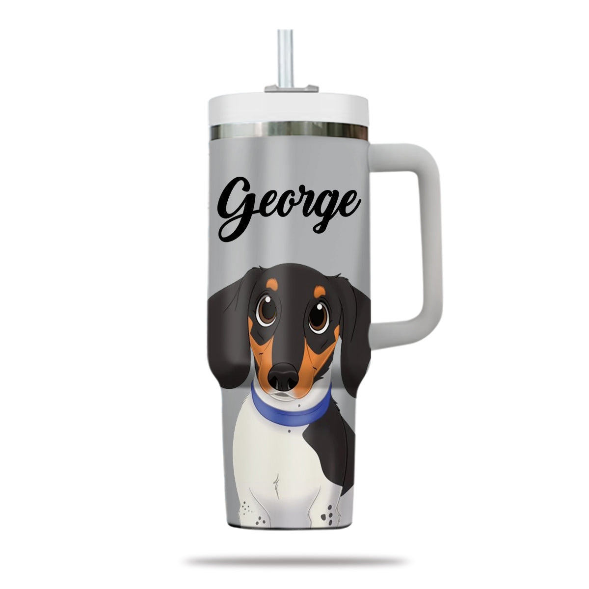 Custom Pet Photo Tumbler 40oz With Handle, Watercolor Pet Portrait From Photo Tumbler, Cartoon Style, Puppies Tumbler with Straw, Dog Lover Tumbler, Favorite Pet Tumbler, Stainless Steel Tumbler, Insulated Tumbler, Pet Photo Gift with Custom Pet Image 22