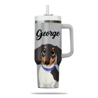 Thumbnail for Custom Pet Photo Tumbler 40oz With Handle, Watercolor Pet Portrait From Photo Tumbler, Cartoon Style, Puppies Tumbler with Straw, Dog Lover Tumbler, Favorite Pet Tumbler, Stainless Steel Tumbler, Insulated Tumbler, Pet Photo Gift with Custom Pet Image 22