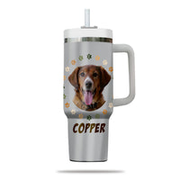 Thumbnail for Custom Pet Photo Tumbler 40oz With Handle, Watercolor Pet Portrait From Photo Tumbler, Puppies Tumbler with Straw, Dog Lover Tumbler, Favorite Pet Tumbler, Stainless Steel Tumbler, Insulated Tumbler, Pet Photo Gift with Custom Pet Image 24