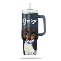 Thumbnail for Custom Pet Photo Tumbler 40oz With Handle, Watercolor Pet Portrait From Photo Tumbler, Cartoon Style, Puppies Tumbler with Straw, Dog Lover Tumbler, Favorite Pet Tumbler, Stainless Steel Tumbler, Insulated Tumbler, Pet Photo Gift with Custom Pet Image 22