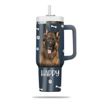 Thumbnail for Custom Pet Photo Tumbler 40oz With Handle, Watercolor Pet Portrait From Photo Tumbler, Personalized Dog Face Photo Tumbler with Straw, Dog Lover Tumbler, Stainless Steel Tumbler, Insulated Tumbler 15