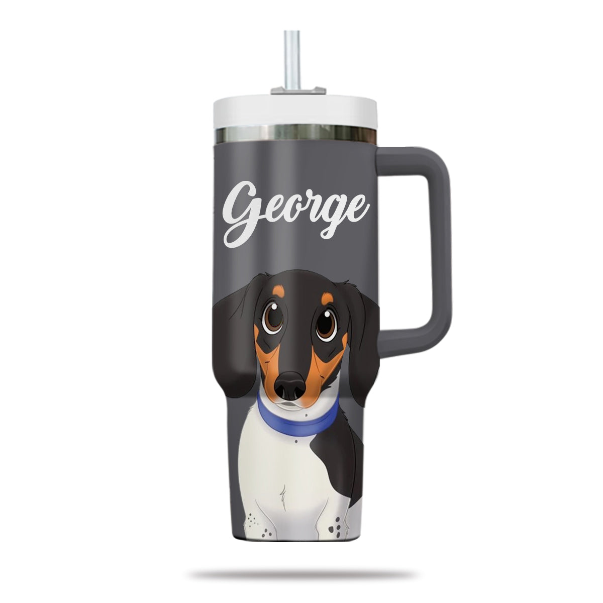 Custom Pet Photo Tumbler 40oz With Handle, Watercolor Pet Portrait From Photo Tumbler, Cartoon Style, Puppies Tumbler with Straw, Dog Lover Tumbler, Favorite Pet Tumbler, Stainless Steel Tumbler, Insulated Tumbler, Pet Photo Gift with Custom Pet Image 22