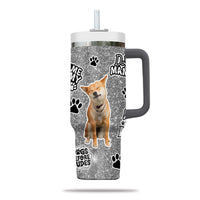 Thumbnail for Custom Pet Photo Tumbler 40oz With Handle, Watercolor Pet Portrait From Photo Tumbler, Puppies Tumbler with Straw, Dog Lover Tumbler, Favorite Pet Tumbler, Stainless Steel Tumbler, Insulated Tumbler, Pet Photo Gift with Custom Pet Image 21
