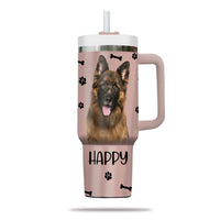 Thumbnail for Custom Pet Photo Tumbler 40oz With Handle, Watercolor Pet Portrait From Photo Tumbler, Personalized Dog Face Photo Tumbler with Straw, Dog Lover Tumbler, Stainless Steel Tumbler, Insulated Tumbler 15