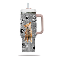 Thumbnail for Custom Pet Photo Tumbler 40oz With Handle, Watercolor Pet Portrait From Photo Tumbler, Puppies Tumbler with Straw, Dog Lover Tumbler, Favorite Pet Tumbler, Stainless Steel Tumbler, Insulated Tumbler, Pet Photo Gift with Custom Pet Image 21