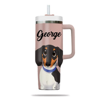 Thumbnail for Custom Pet Photo Tumbler 40oz With Handle, Watercolor Pet Portrait From Photo Tumbler, Cartoon Style, Puppies Tumbler with Straw, Dog Lover Tumbler, Favorite Pet Tumbler, Stainless Steel Tumbler, Insulated Tumbler, Pet Photo Gift with Custom Pet Image 22