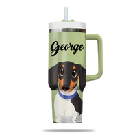 Thumbnail for Custom Pet Photo Tumbler 40oz With Handle, Watercolor Pet Portrait From Photo Tumbler, Cartoon Style, Puppies Tumbler with Straw, Dog Lover Tumbler, Favorite Pet Tumbler, Stainless Steel Tumbler, Insulated Tumbler, Pet Photo Gift with Custom Pet Image 22