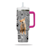 Thumbnail for Custom Pet Photo Tumbler 40oz With Handle, Watercolor Pet Portrait From Photo Tumbler, Puppies Tumbler with Straw, Dog Lover Tumbler, Favorite Pet Tumbler, Stainless Steel Tumbler, Insulated Tumbler, Pet Photo Gift with Custom Pet Image 21