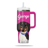 Thumbnail for Custom Pet Photo Tumbler 40oz With Handle, Watercolor Pet Portrait From Photo Tumbler, Cartoon Style, Puppies Tumbler with Straw, Dog Lover Tumbler, Favorite Pet Tumbler, Stainless Steel Tumbler, Insulated Tumbler, Pet Photo Gift with Custom Pet Image 22