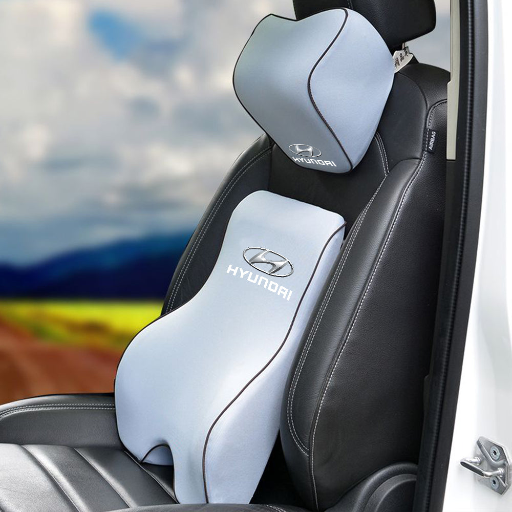 Lumbar Support Cushion for Car and Headrest Neck Pillow Kit, Custom For Your Cars, Ergonomically Design for Car Seat, Car Accessories HY13983