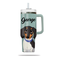 Thumbnail for Custom Pet Photo Tumbler 40oz With Handle, Watercolor Pet Portrait From Photo Tumbler, Cartoon Style, Puppies Tumbler with Straw, Dog Lover Tumbler, Favorite Pet Tumbler, Stainless Steel Tumbler, Insulated Tumbler, Pet Photo Gift with Custom Pet Image 22