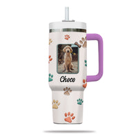 Thumbnail for Best Dog Mom Ever 40oz Tumbler, Custom Pet Photo Tumbler 40oz With Handle, Dog Photo Tumbler, Puppies Tumbler with Straw, Dog Lover Tumbler, Favorite Pet Tumbler, Stainless Steel Tumbler, Insulated Tumbler, Pet Photo Gift with Custom Pet Image 04