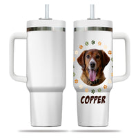 Thumbnail for Custom Pet Photo Tumbler 40oz With Handle, Watercolor Pet Portrait From Photo Tumbler, Puppies Tumbler with Straw, Dog Lover Tumbler, Favorite Pet Tumbler, Stainless Steel Tumbler, Insulated Tumbler, Pet Photo Gift with Custom Pet Image 24