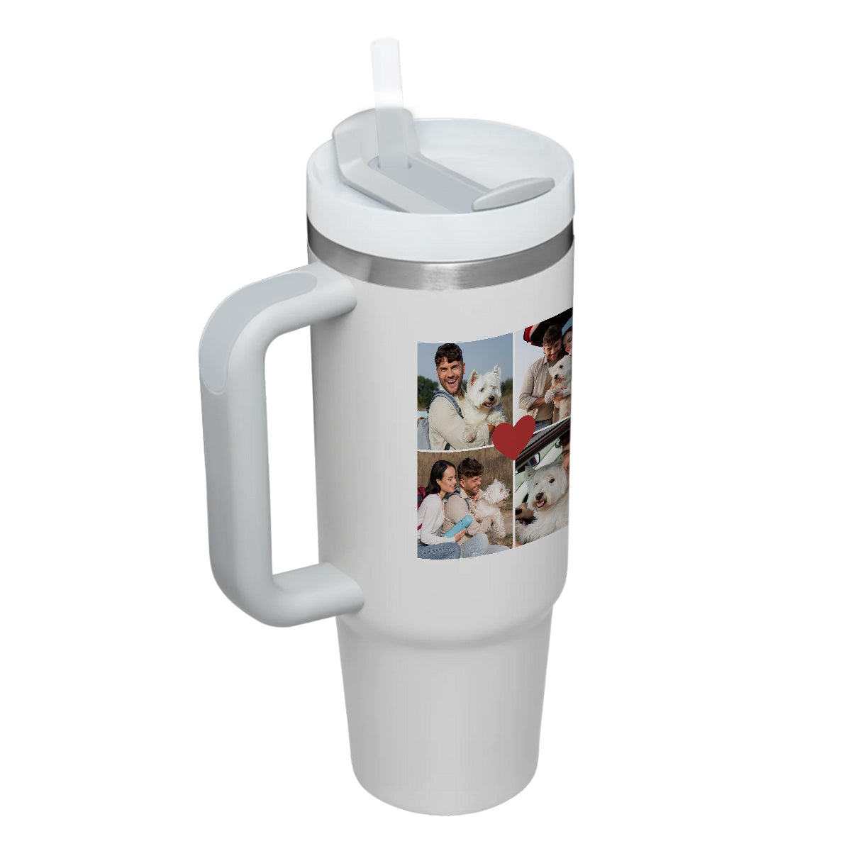 Custom Pet Photo Tumbler 40oz With Handle, Dog Photo Tumbler, Puppies Tumbler with Straw, Dog Lover Tumbler, Favorite Pet Tumbler, Stainless Steel Tumbler, Insulated Tumbler, Pet Photo Gift with Custom Pet Image 10