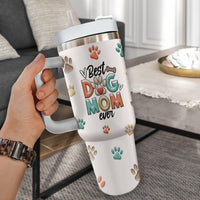 Thumbnail for Best Dog Mom Ever 40oz Tumbler, Custom Pet Photo Tumbler 40oz With Handle, Dog Photo Tumbler, Puppies Tumbler with Straw, Dog Lover Tumbler, Favorite Pet Tumbler, Stainless Steel Tumbler, Insulated Tumbler, Pet Photo Gift with Custom Pet Image 04