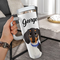 Thumbnail for Custom Pet Photo Tumbler 40oz With Handle, Watercolor Pet Portrait From Photo Tumbler, Cartoon Style, Puppies Tumbler with Straw, Dog Lover Tumbler, Favorite Pet Tumbler, Stainless Steel Tumbler, Insulated Tumbler, Pet Photo Gift with Custom Pet Image 22
