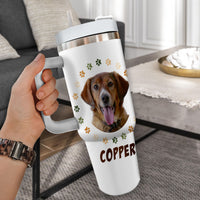 Thumbnail for Custom Pet Photo Tumbler 40oz With Handle, Watercolor Pet Portrait From Photo Tumbler, Puppies Tumbler with Straw, Dog Lover Tumbler, Favorite Pet Tumbler, Stainless Steel Tumbler, Insulated Tumbler, Pet Photo Gift with Custom Pet Image 24