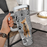 Thumbnail for Custom Pet Photo Tumbler 40oz With Handle, Watercolor Pet Portrait From Photo Tumbler, Puppies Tumbler with Straw, Dog Lover Tumbler, Favorite Pet Tumbler, Stainless Steel Tumbler, Insulated Tumbler, Pet Photo Gift with Custom Pet Image 21