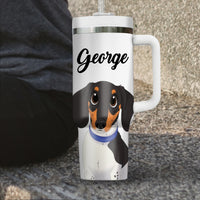 Thumbnail for Custom Pet Photo Tumbler 40oz With Handle, Watercolor Pet Portrait From Photo Tumbler, Cartoon Style, Puppies Tumbler with Straw, Dog Lover Tumbler, Favorite Pet Tumbler, Stainless Steel Tumbler, Insulated Tumbler, Pet Photo Gift with Custom Pet Image 22