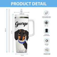 Thumbnail for Custom Pet Photo Tumbler 40oz With Handle, Watercolor Pet Portrait From Photo Tumbler, Cartoon Style, Puppies Tumbler with Straw, Dog Lover Tumbler, Favorite Pet Tumbler, Stainless Steel Tumbler, Insulated Tumbler, Pet Photo Gift with Custom Pet Image 22