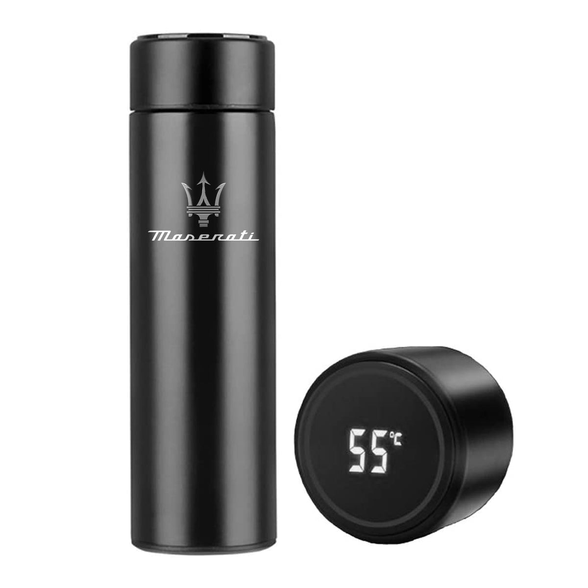 17oz Insulated Water Bottle with LED Temperature Display, Custom fit for Cars, Coffee Tea Infuser Bottle Double Wall Vacuum Insulated Water Bottle for Hot or Cold Drink