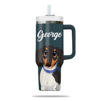 Thumbnail for Custom Pet Photo Tumbler 40oz With Handle, Watercolor Pet Portrait From Photo Tumbler, Cartoon Style, Puppies Tumbler with Straw, Dog Lover Tumbler, Favorite Pet Tumbler, Stainless Steel Tumbler, Insulated Tumbler, Pet Photo Gift with Custom Pet Image 22