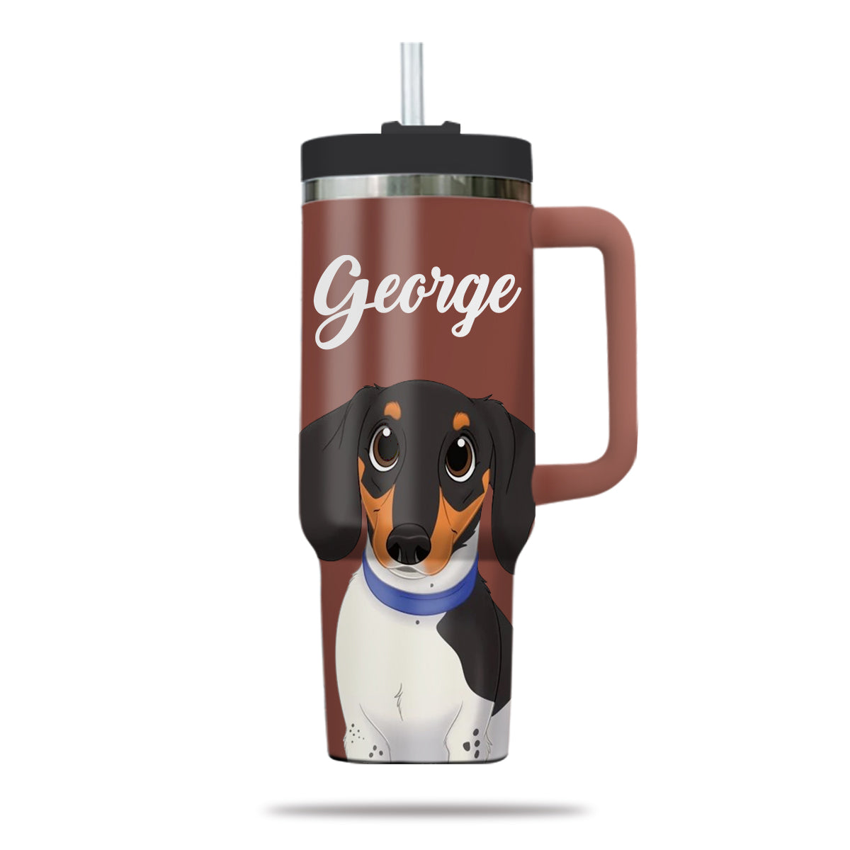 Custom Pet Photo Tumbler 40oz With Handle, Watercolor Pet Portrait From Photo Tumbler, Cartoon Style, Puppies Tumbler with Straw, Dog Lover Tumbler, Favorite Pet Tumbler, Stainless Steel Tumbler, Insulated Tumbler, Pet Photo Gift with Custom Pet Image 22
