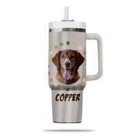 Thumbnail for Custom Pet Photo Tumbler 40oz With Handle, Watercolor Pet Portrait From Photo Tumbler, Puppies Tumbler with Straw, Dog Lover Tumbler, Favorite Pet Tumbler, Stainless Steel Tumbler, Insulated Tumbler, Pet Photo Gift with Custom Pet Image 24