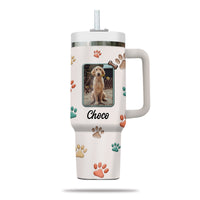 Thumbnail for Best Dog Mom Ever 40oz Tumbler, Custom Pet Photo Tumbler 40oz With Handle, Dog Photo Tumbler, Puppies Tumbler with Straw, Dog Lover Tumbler, Favorite Pet Tumbler, Stainless Steel Tumbler, Insulated Tumbler, Pet Photo Gift with Custom Pet Image 04