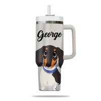 Thumbnail for Custom Pet Photo Tumbler 40oz With Handle, Watercolor Pet Portrait From Photo Tumbler, Cartoon Style, Puppies Tumbler with Straw, Dog Lover Tumbler, Favorite Pet Tumbler, Stainless Steel Tumbler, Insulated Tumbler, Pet Photo Gift with Custom Pet Image 22