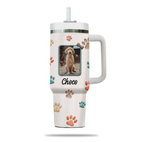 Thumbnail for Best Dog Mom Ever 40oz Tumbler, Custom Pet Photo Tumbler 40oz With Handle, Dog Photo Tumbler, Puppies Tumbler with Straw, Dog Lover Tumbler, Favorite Pet Tumbler, Stainless Steel Tumbler, Insulated Tumbler, Pet Photo Gift with Custom Pet Image 04