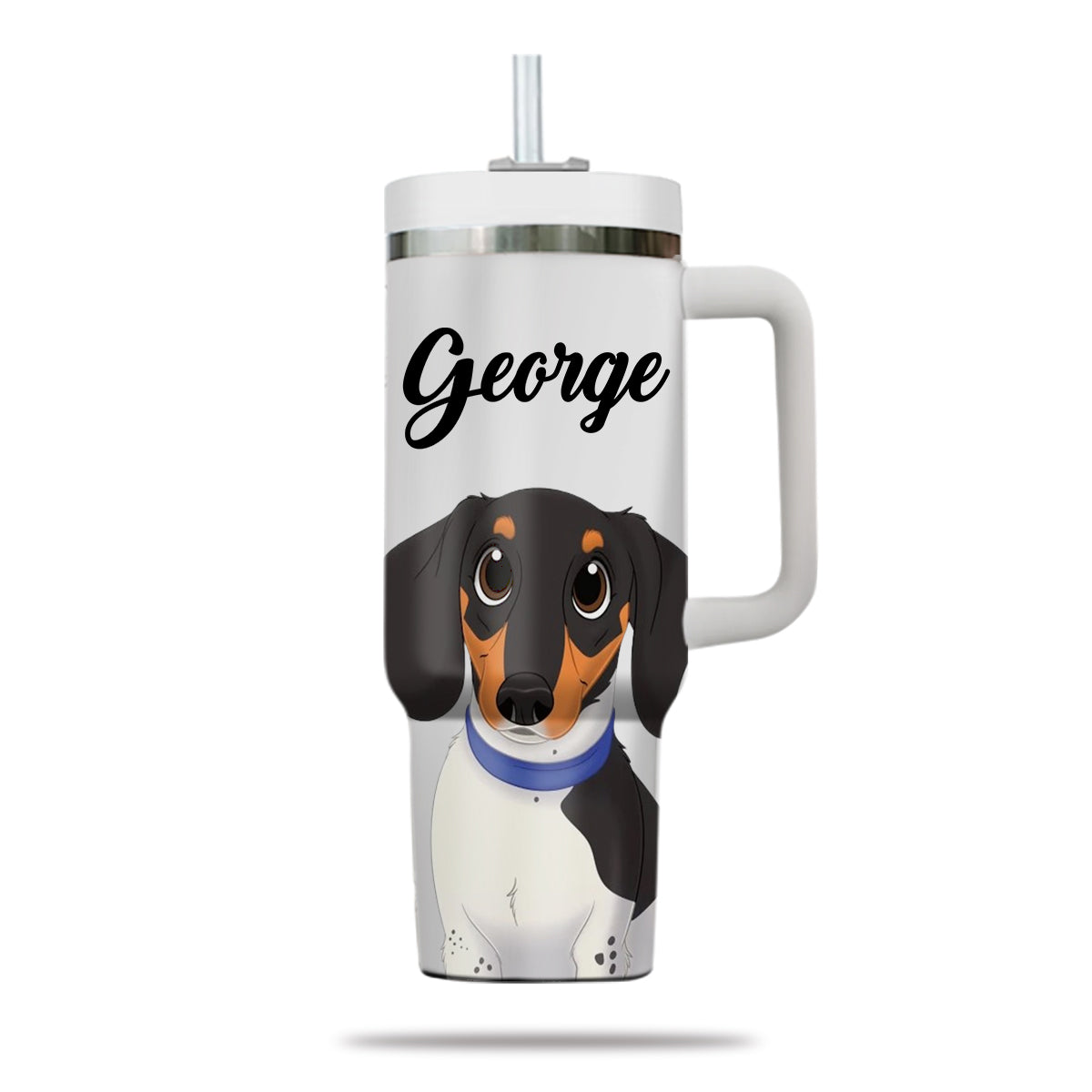Custom Pet Photo Tumbler 40oz With Handle, Watercolor Pet Portrait From Photo Tumbler, Cartoon Style, Puppies Tumbler with Straw, Dog Lover Tumbler, Favorite Pet Tumbler, Stainless Steel Tumbler, Insulated Tumbler, Pet Photo Gift with Custom Pet Image 22