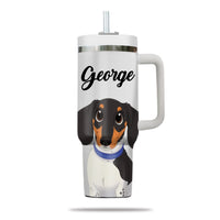 Thumbnail for Custom Pet Photo Tumbler 40oz With Handle, Watercolor Pet Portrait From Photo Tumbler, Cartoon Style, Puppies Tumbler with Straw, Dog Lover Tumbler, Favorite Pet Tumbler, Stainless Steel Tumbler, Insulated Tumbler, Pet Photo Gift with Custom Pet Image 22