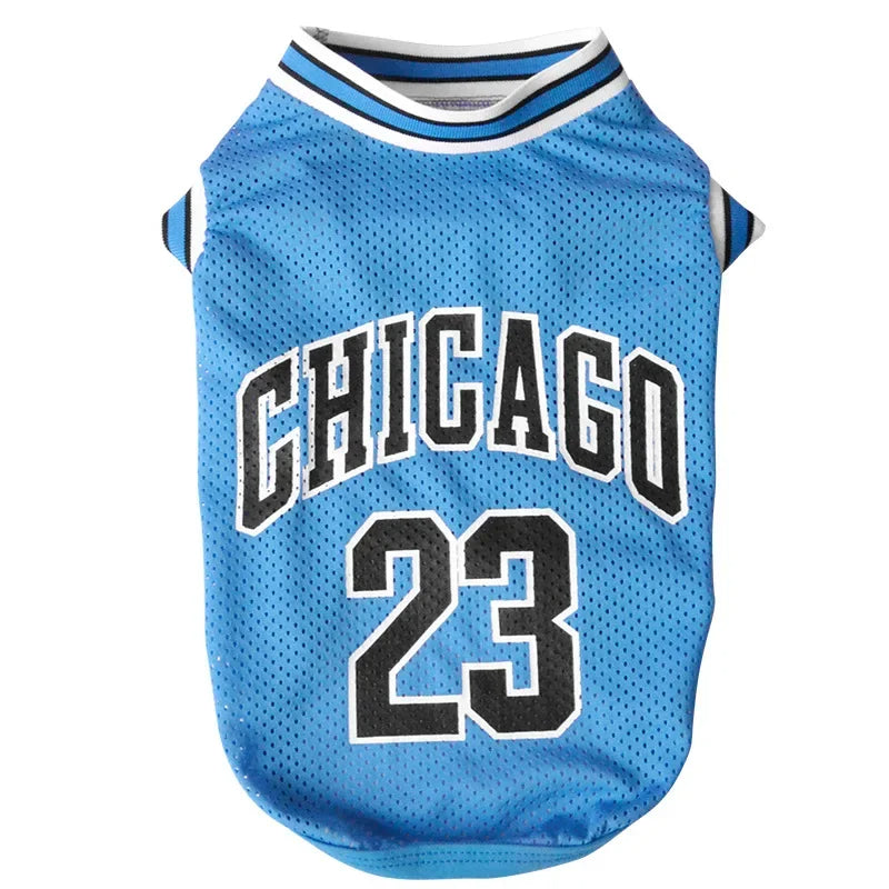 Summer Dog Clothes Mesh Breathable Sport Dog Jersey Basketball Clothes Puppy T-Shirt Summer Pet Cat Shirts For Small Large Dogs, Gift For Pet 64