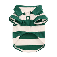 Thumbnail for 100% Cotton Striped Dog Polo, Pet Cat Dog Cute Stripe Collared Polo Shirt, Dog Polo Shirt - Two Button Dog Polo, , Gift For Pet 72