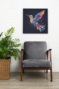 Thumbnail for Colorful Hummingbird Canvas Wall Art, Animal Print on Canvas, Bird Wall Decor, Colorful Canvas, Bedroom Wall Decor, Home Gift, Room Wall Decor
