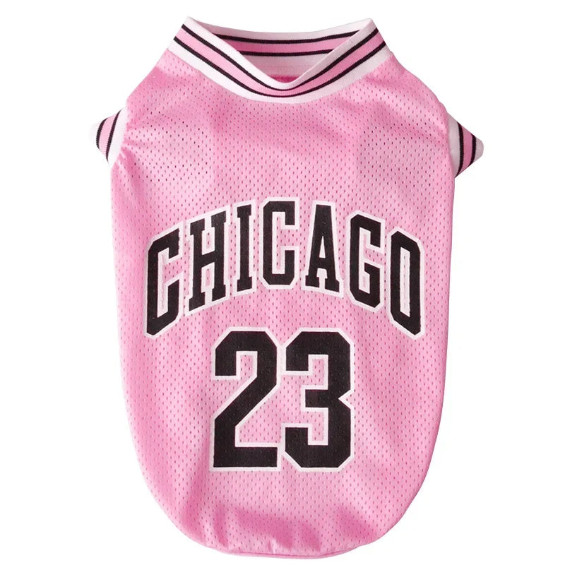 Summer Dog Clothes Mesh Breathable Sport Dog Jersey Basketball Clothes Puppy T-Shirt Summer Pet Cat Shirts For Small Large Dogs, Gift For Pet 64