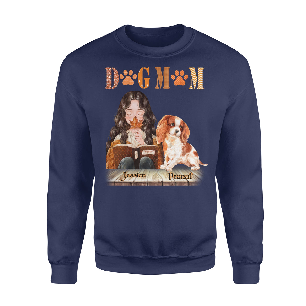 Personalized Dog Gift Idea - Dog Mom And Book, Gift For Dog Lover - Standard Crew Neck Sweatshirt